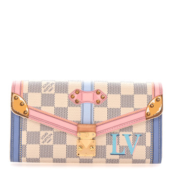 LOUIS VUITTON Damier Azur Summer Trunks Sarah Wallet NM