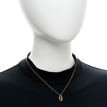 HERMES 18K Rose Gold PM Farandole Pendant Necklace