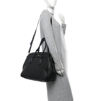 PRADA Vitello Daino Tote Black