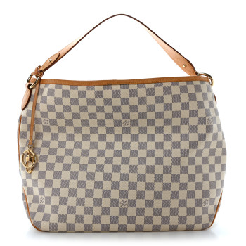 LOUIS VUITTON Damier Azur Delightful MM Rose Ballerine