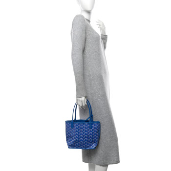 GOYARD Goyardine Reversible Mini Anjou Sky Blue