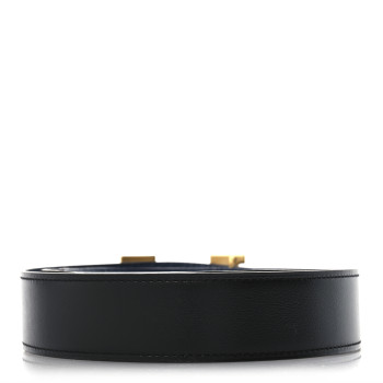 HERMES Box Togo 32mm H Belt 115 46 Black Bleu de Prusse
