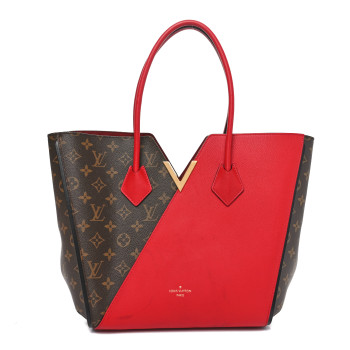 LOUIS VUITTON Calfskin Monogram Kimono Tote Cherry