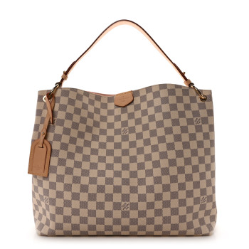 LOUIS VUITTON Damier Azur Graceful MM Rose Ballerine