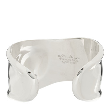 TIFFANY Sterling Silver Elsa Peretti Small Left Wrist Bone Cuff Bracelet