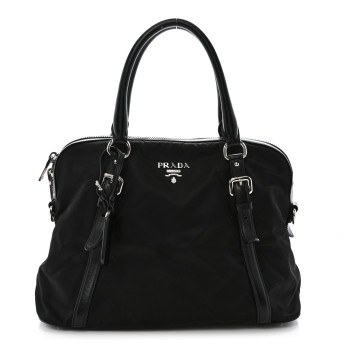 PRADA Tessuto Nylon Vitello Hobo Black