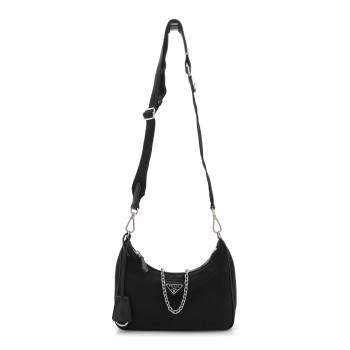 PRADA Nylon Re-Edition 2005 Shoulder Bag Black
