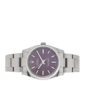 ROLEX Stainless Steel 34mm Oyster Perpetual Watch Red Grape 114200 ROLEX Stainless Steel 34mm Oyster Perpetual Watch Red Grape 114200