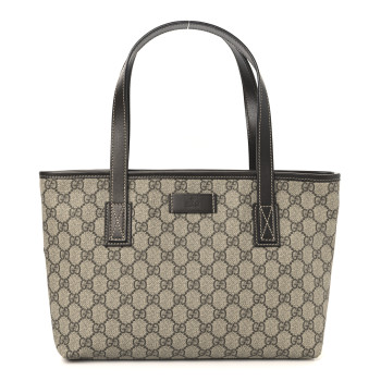 GUCCI GG Supreme Monogram Small Joy Tote Dark Brown