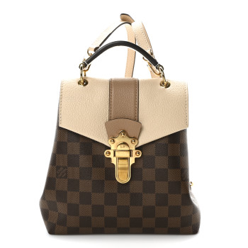 LOUIS VUITTON Damier Ebene Clapton Backpack Creme