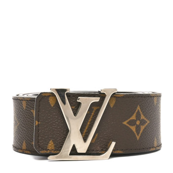 LOUIS VUITTON Monogram Calfskin 40mm LV Initiales Reversible Belt 110 44 Black