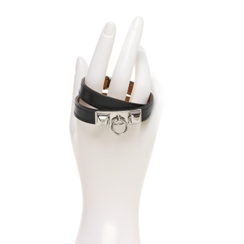 HERMES Box Rivale Double Tour Bracelet T2 Black