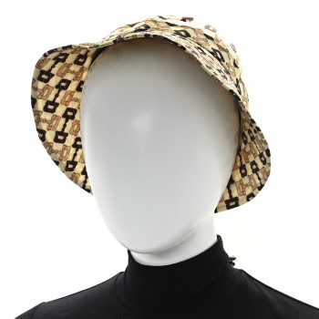 GUCCI New Canvas Horsebit Alina Bucket Hat M Beige Multicolor