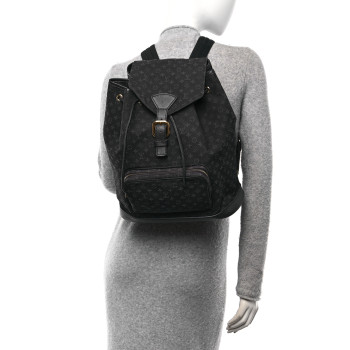 LOUIS VUITTON Mini Monogram Montsouris GM Backpack Blue