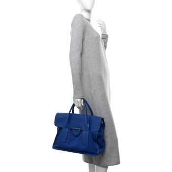 PRADA Canapa Cinghiale Flap Tote Royal