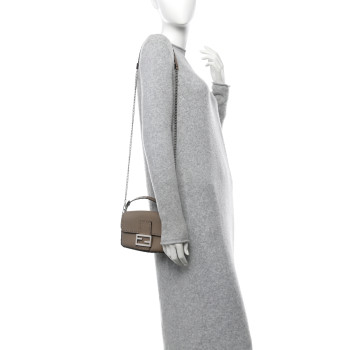 FENDI Cuoio Roma Sellerissima Nappa Sintetica Tape Stitch Mini Baguette Corda