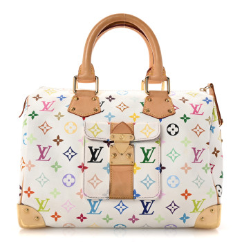 LOUIS VUITTON Monogram Multicolor Speedy 30 White