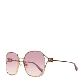 MIU MIU Metal Sunglasses SMU52W Gold Pink