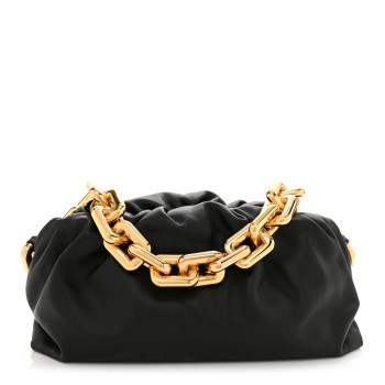 BOTTEGA VENETA Calfskin The Pouch Chain Black