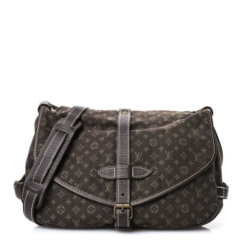 LOUIS VUITTON Monogram Mini Lin Saumur Ebene