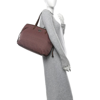 PRADA Tessuto Stampato Nylon Saffiano Otta Print Tote Rosa