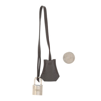 HERMES Togo Key Clochette Set Etain