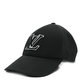 LOUIS VUITTON Cotton LV Signature Cap M Black