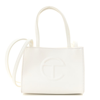 TELFAR Vegan Leather Small Shopping Bag White