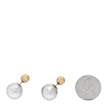 CHRISTIAN DIOR Mise En Dior Tribal Earrings Silver Gold