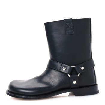 LOEWE Calfskin Biker Boots 39 Black
