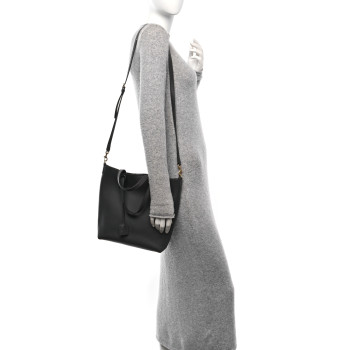SAINT LAURENT Calfskin Toy Shopping Tote Earth Grey