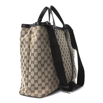GUCCI GG Monogram Large Joy Tote Bag Dark Brown