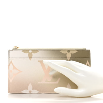 LOUIS VUITTON Monogram Giant Spring In The City Slim Purse Sunset Kaki