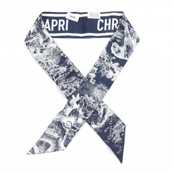 CHRISTIAN DIOR Silk Toile De Jouy Reverse Capri Mitzah Scarf
