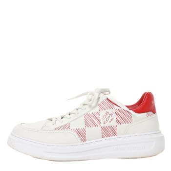 LOUIS VUITTON Calfskin Damier Beverly Hills Mens Sneakers 8