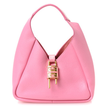 GIVENCHY Grained Calfskin Mini G-Lock Hobo Pink