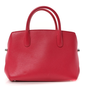 CHRISTIAN DIOR Grained Calfskin Bar Tote Coquelicot