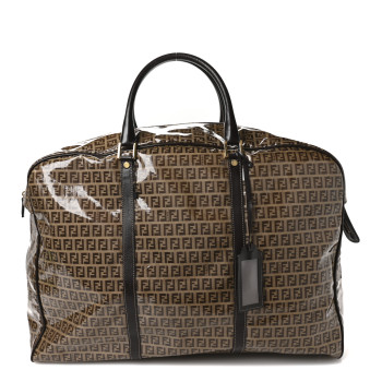 FENDI Vinyl Zucchino Travel Tote Moro