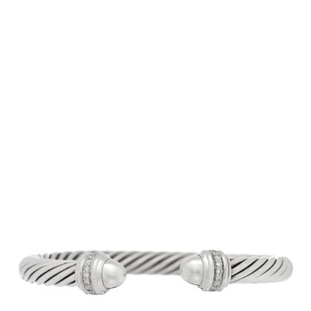DAVID YURMAN Sterling Silver Diamond 7mm Cable Classics Bracelet
