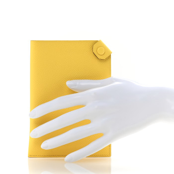 HERMES Epsom Tarmac PM Passport Holder Jaune De Naples