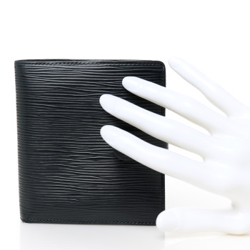 LOUIS VUITTON Epi Porte-Billets Compact Wallet Black