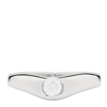 TIFFANY Platinum Diamond Elsa Peretti Curved Band Ring 47 4.25