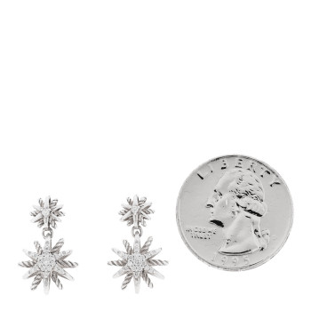 DAVID YURMAN Sterling Silver Diamond Starburst Double Drop Earrings