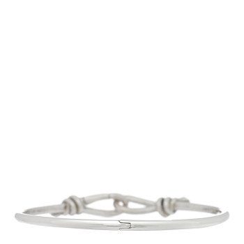 TIFFANY Sterling Silver Paloma Picasso Knot Hinged Bangle Bracelet