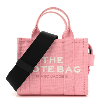 MARC JACOBS Cotton Canvas The Tote Crossbody Bag Ribbon Pink