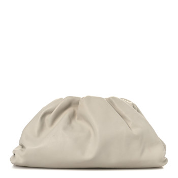 BOTTEGA VENETA Smooth Butter Calf The Pouch Oversized Clutch Plaster