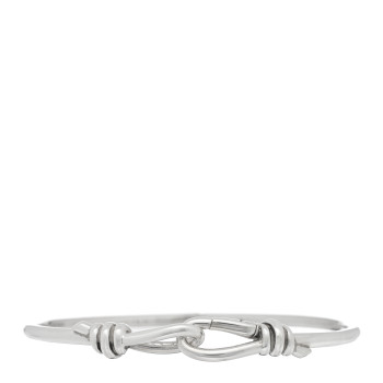 TIFFANY Sterling Silver Paloma Picasso Knot Hinged Bangle Bracelet