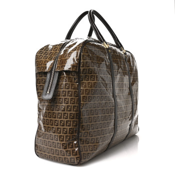FENDI Vinyl Zucchino Travel Tote Moro