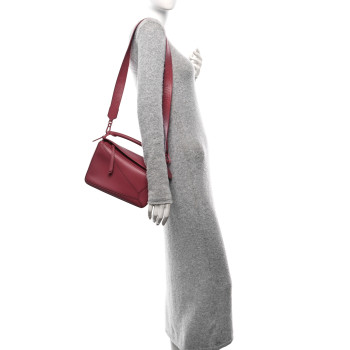 LOEWE Satin Calfskin Small Puzzle Bag Plumrose
