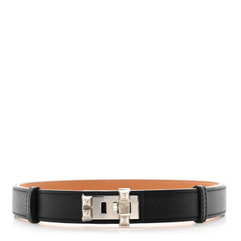 HERMES Epsom Swift 24mm Collier De Chien Belt Black Gold